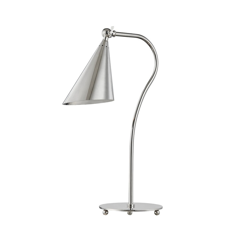 Mitzi HL285201-PN Lupe One Light Table Lamp, Polished Nickel