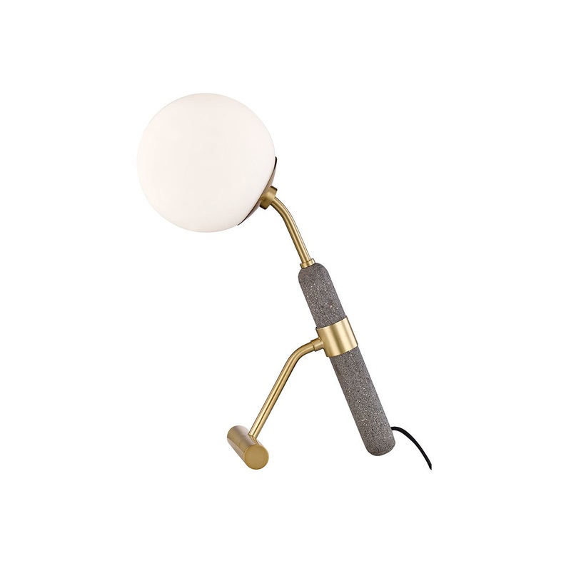 Mitzi HL289201-AGB Brielle One Light Table Lamp, Aged Brass