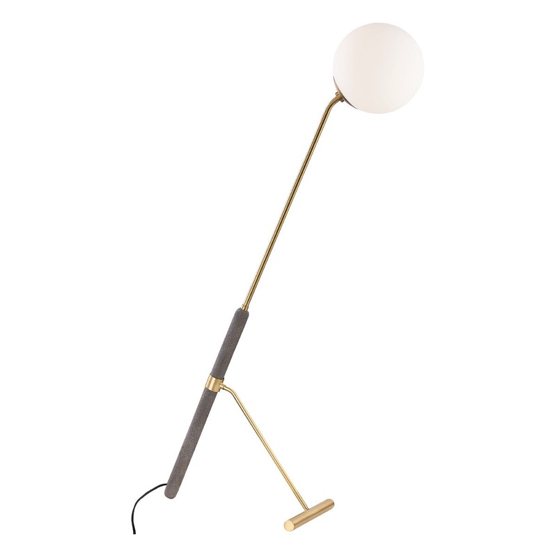 Mitzi HL289401-AGB Brielle One Light Floor Lamp, Aged Brass