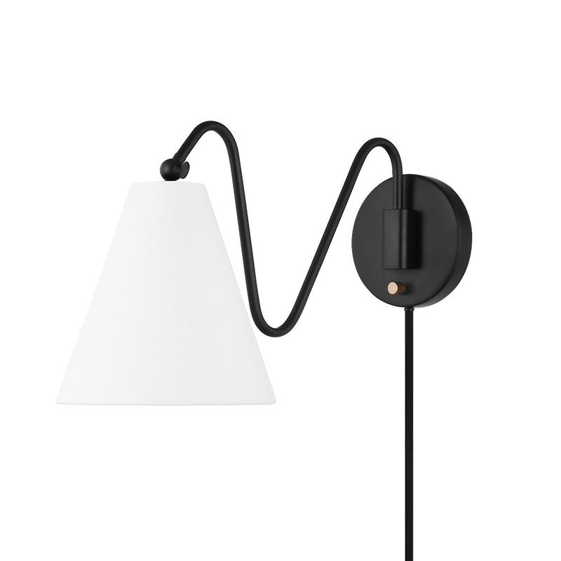 Mitzi HL699101-SBK Onda One Light Wall Sconce, Soft Black
