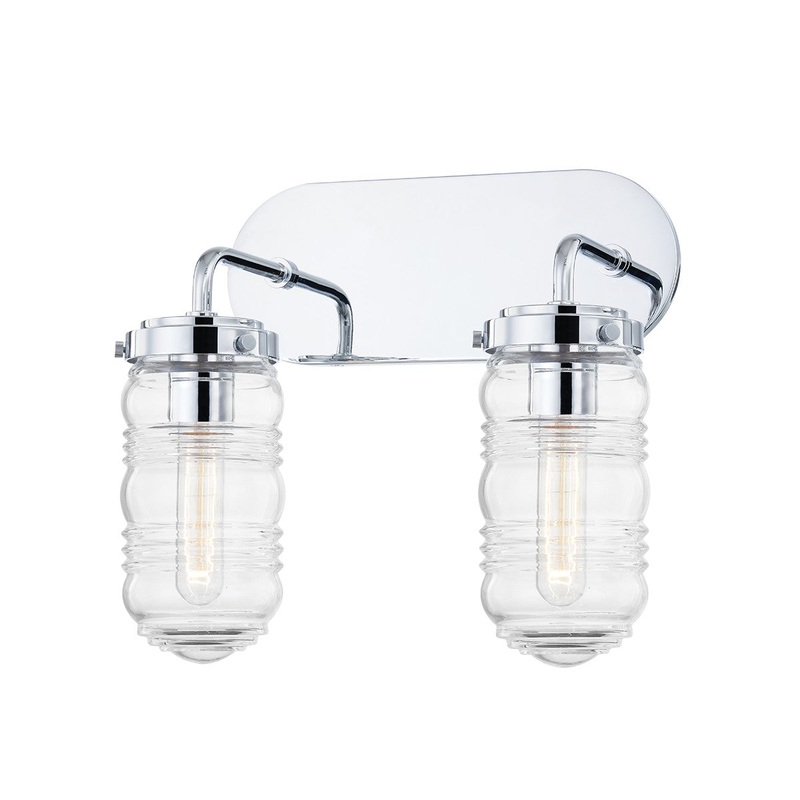 Mitzi H124302-PC Clara Two Light Bath Bracket, Polished Chrome
