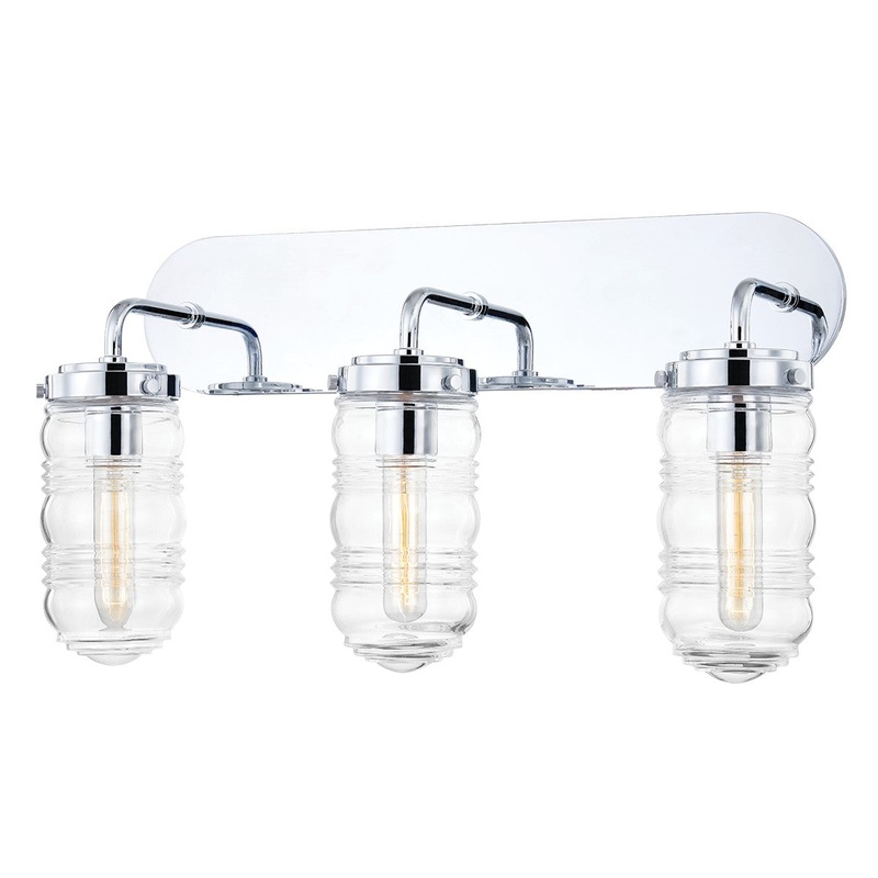 Mitzi H124303-PC Clara Three Light Bath Bracket, Polished Chrome