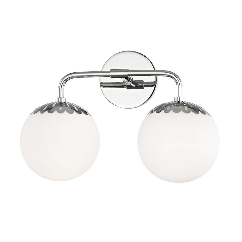 Mitzi H193302-PN Paige Two Light Bath Bracket, Polished Nickel