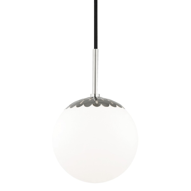 Mitzi H193701S-PN Paige One Light Pendant, Polished Nickel