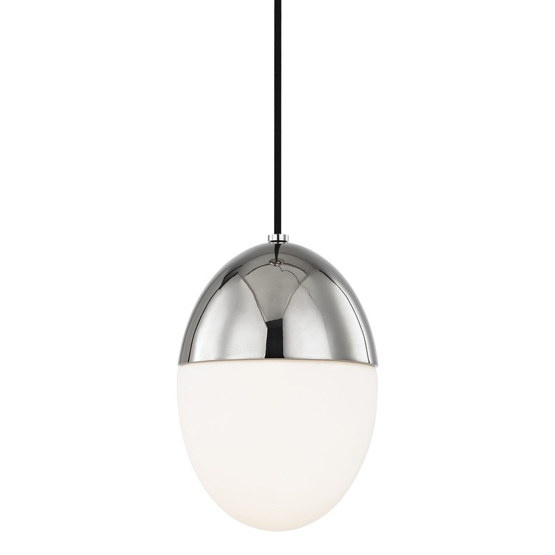 Mitzi H206701S-PN Orion One Light Pendant, Polished Nickel