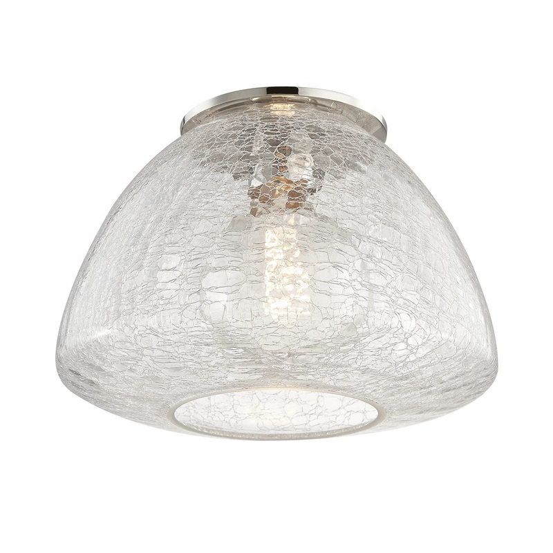 Mitzi H216501L-PN Maya One Light Flush Mount, Polished Nickel
