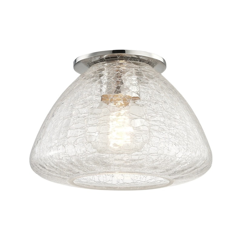 Mitzi H216501S-PN Maya One Light Flush Mount, Polished Nickel