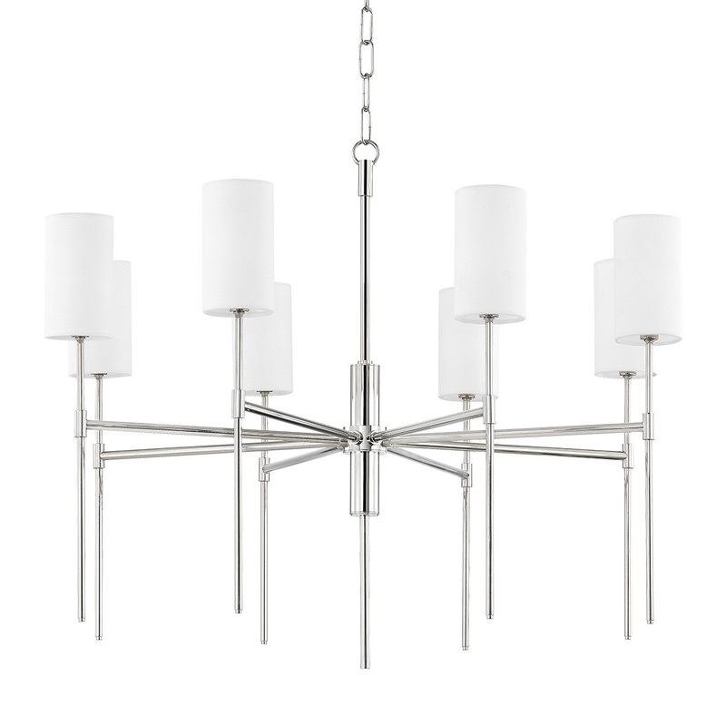 Mitzi H223808-PN Olivia Eight Light Chandelier, Polished Nickel