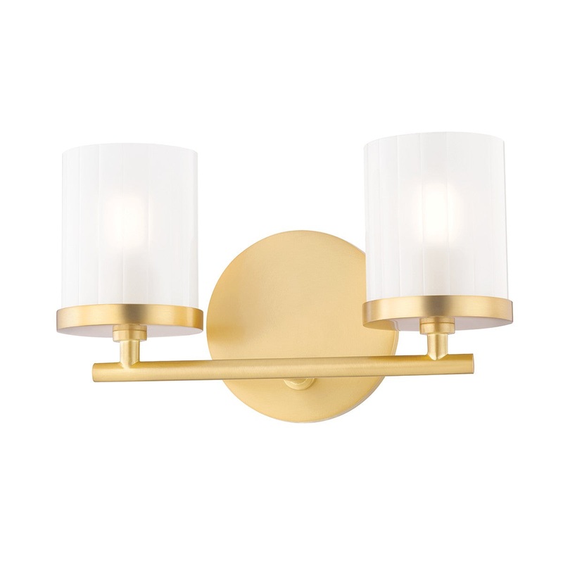 Mitzi H239302-AGB Ryan Two Light Bath Bracket, Aged Brass