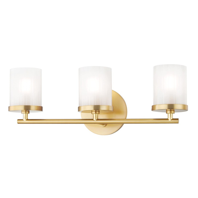 Mitzi H239303-AGB Ryan Three Light Bath Bracket, Aged Brass