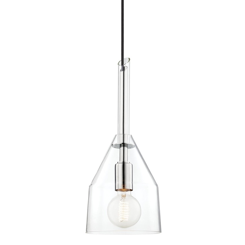 Mitzi H252701S-PN Sloan One Light Pendant, Polished Nickel