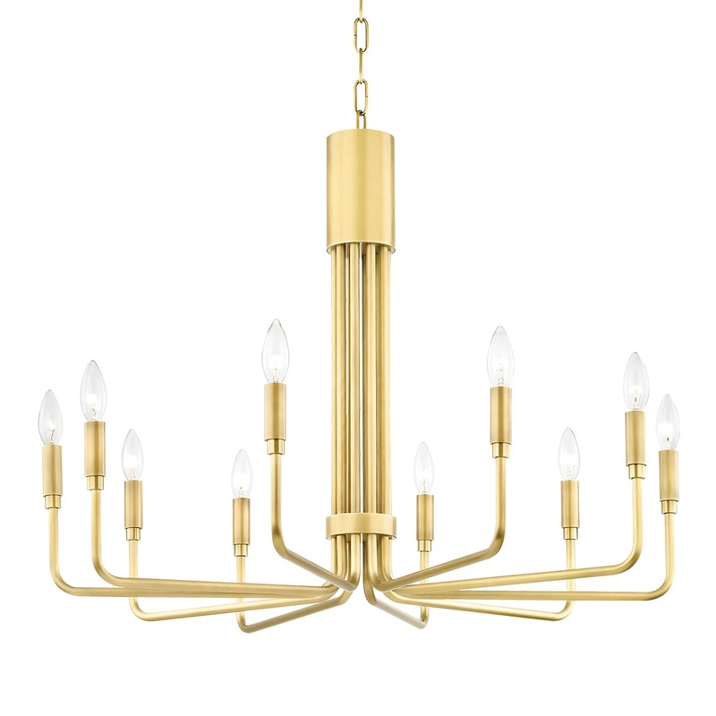 Mitzi H261810-AGB Brigitte Ten Light Pendant, Aged Brass