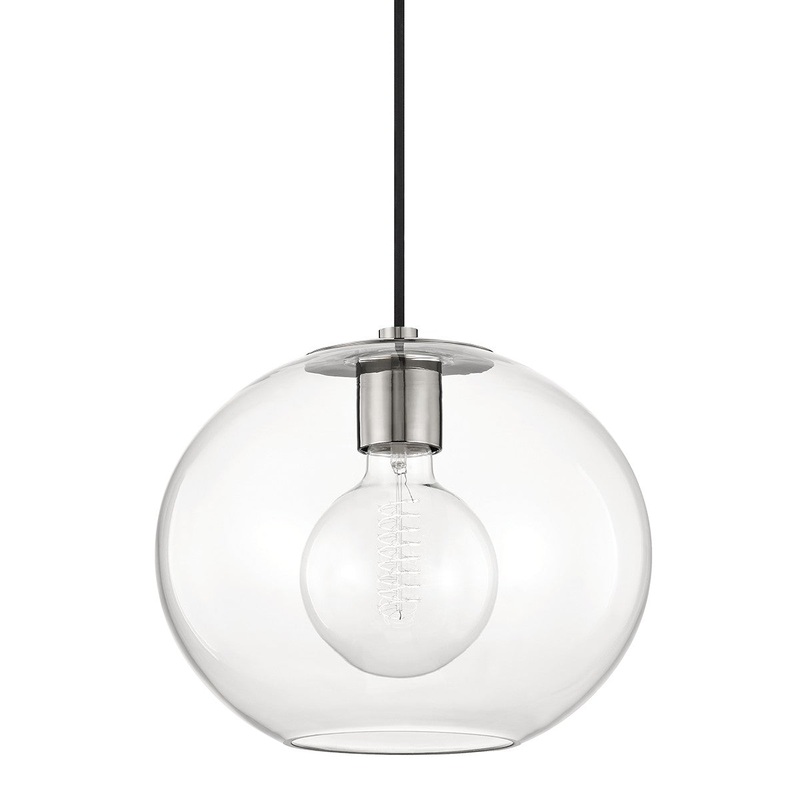 Mitzi H270701L-PN Margot One Light Pendant, Polished Nickel