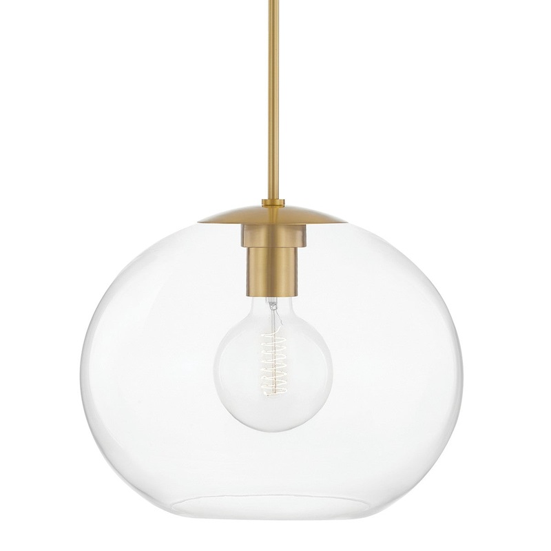 Mitzi H270701XL-AGB Margot One Light Pendant, Aged Brass