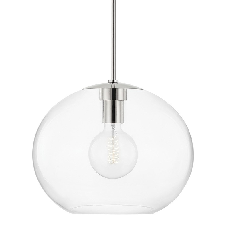 Mitzi H270701XL-PN Margot One Light Pendant, Polished Nickel