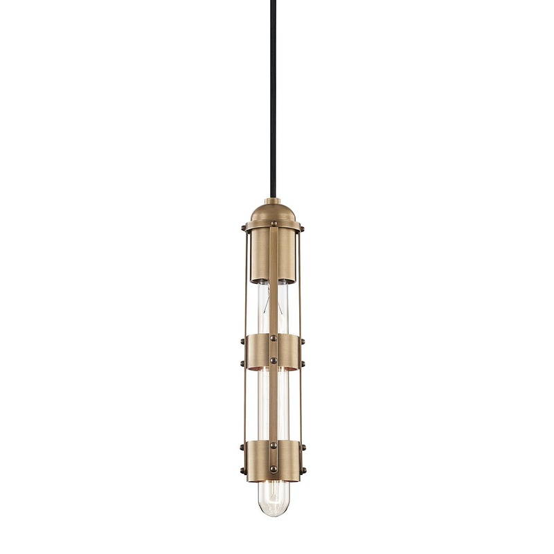 Mitzi H272701-AGB Violet One Light Pendant, Aged Brass