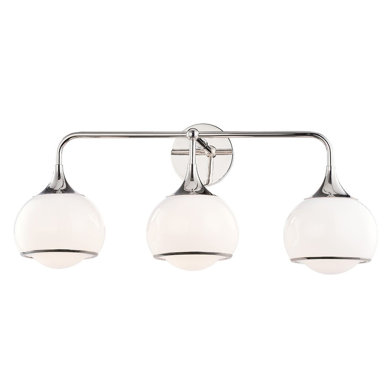 Mitzi H281303-PN Reese Three Light Wall Sconce, Polished Nickel