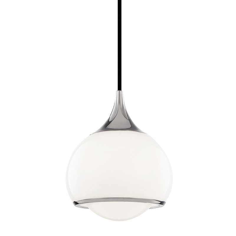 Mitzi H281701S-PN Reese One Light Pendant, Polished Nickel
