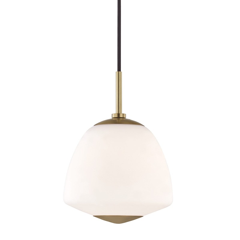 Mitzi H288701S-AGB Jane One Light Pendant, Aged Brass