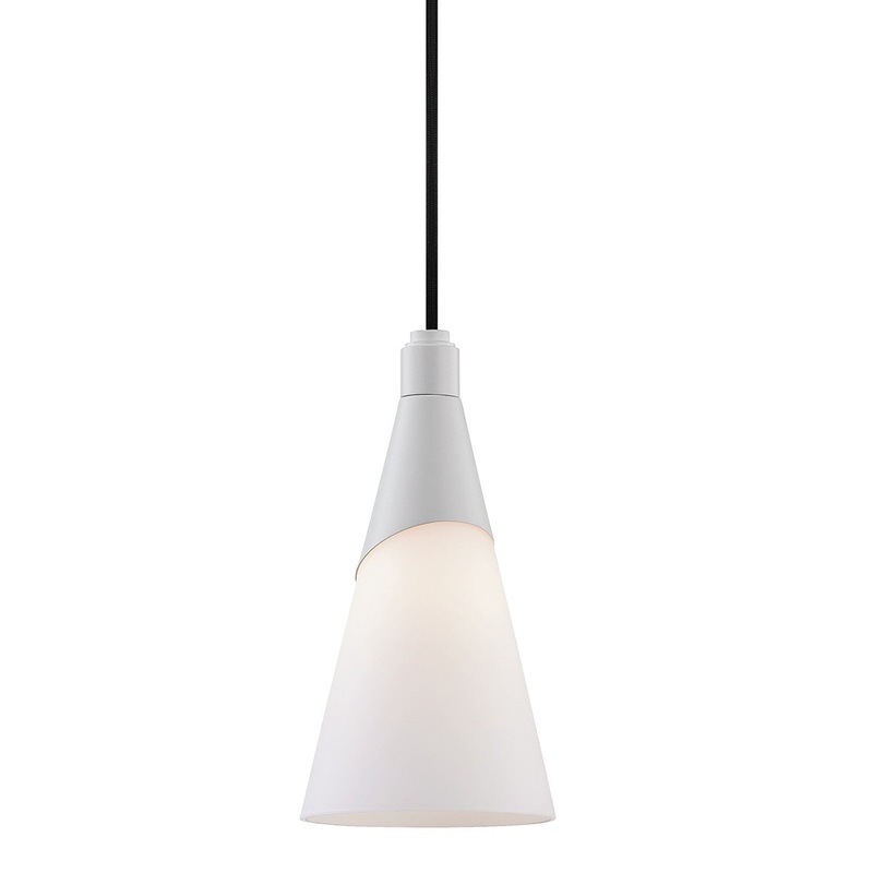 Mitzi H312701-WH Parker One Light Pendant, White