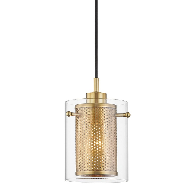 Mitzi H323701-AGB Elanor One Light Pendant, Aged Brass