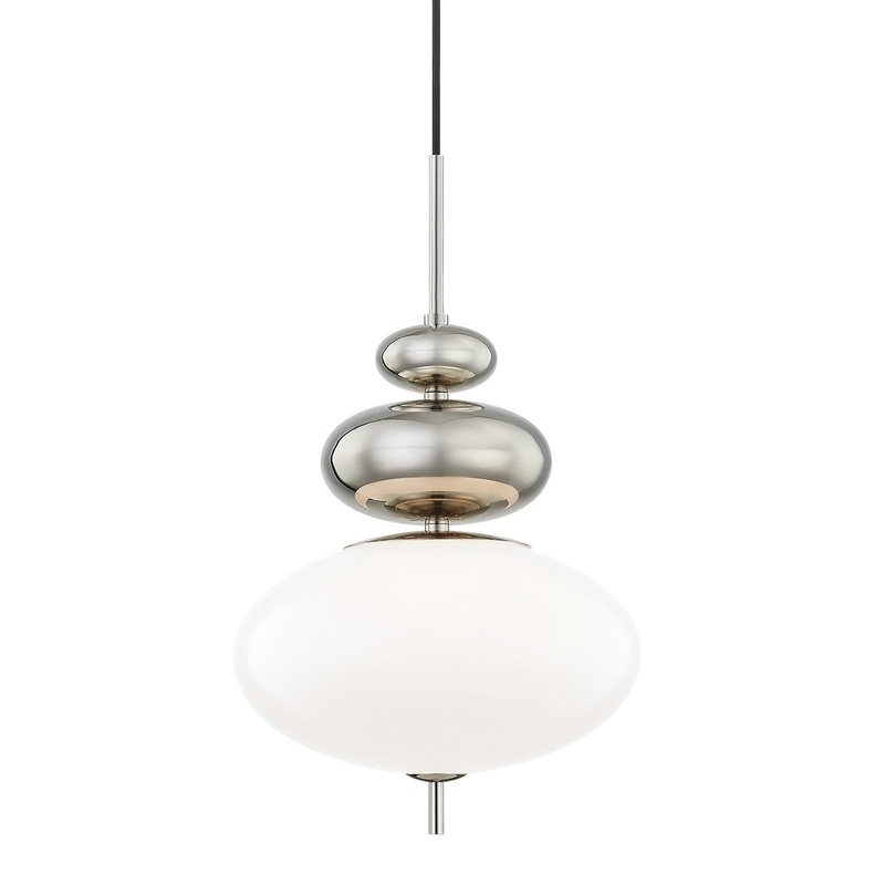 Mitzi H347701-PN Elsie One Light Pendant, Polished Nickel