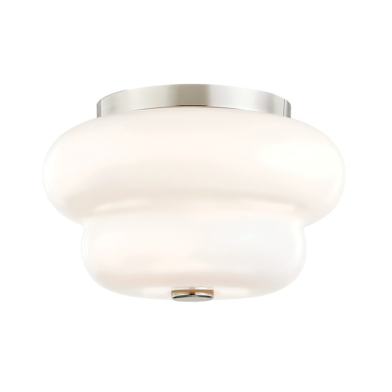 Mitzi H350502-PN Hazel Two Light Flush Mount, Polished Nickel