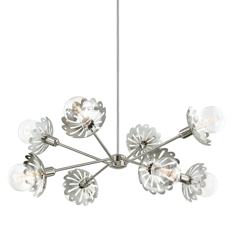 Mitzi H353808-PN Alyssa Eight Light Chandelier, Polished Nickel