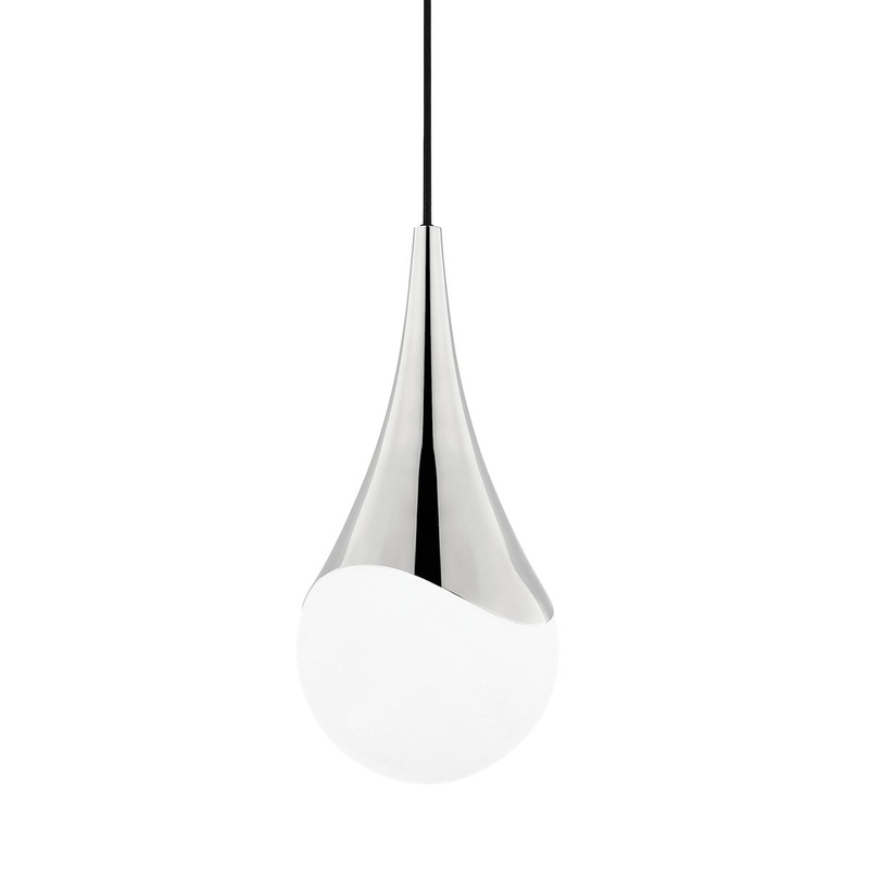 Mitzi H375701S-PN Ariana One Light Pendant, Polished Nickel