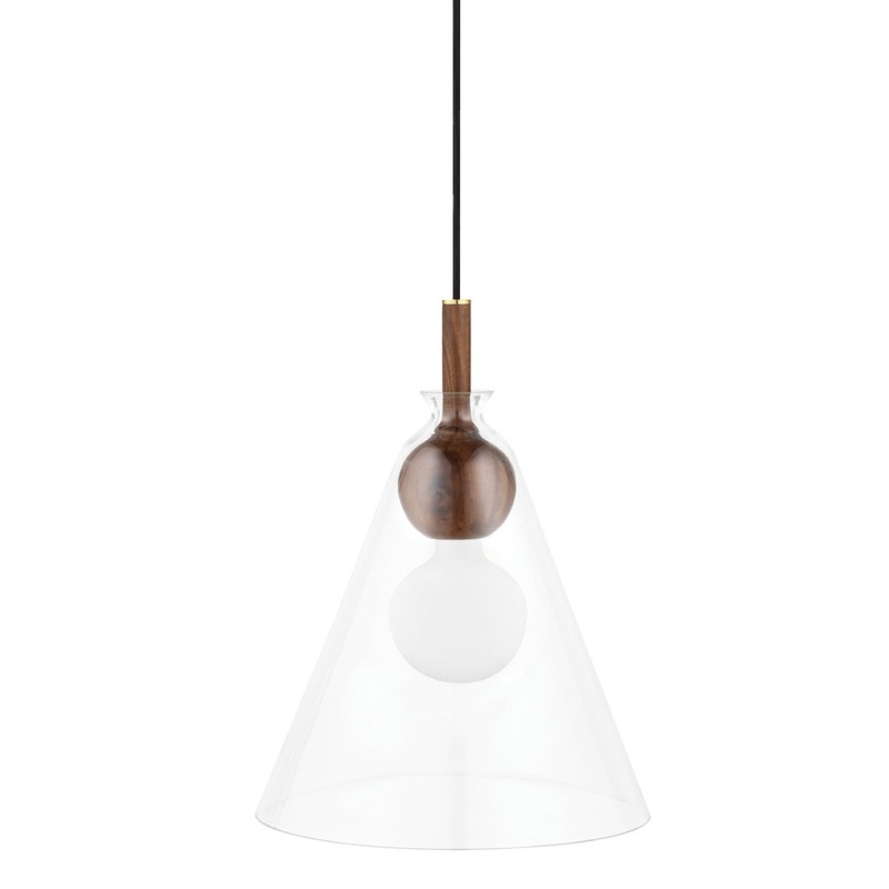Mitzi H380701A-AGB Dani One Light Pendant, Aged Brass