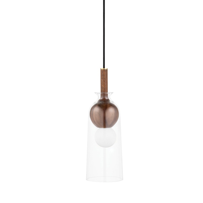 Mitzi H380701B-AGB Dani One Light Pendant, Aged Brass