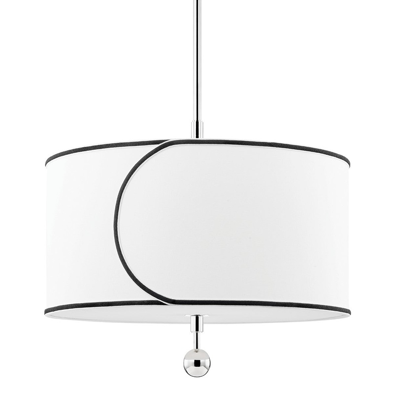 Mitzi H381701L-PN Zara Three Light Pendant, Polished Nickel