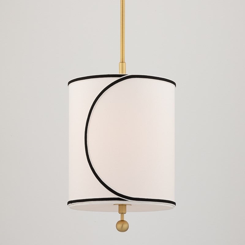 Mitzi H381701S-AGB Zara One Light Pendant, Aged Brass