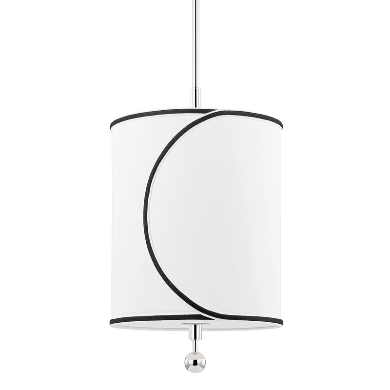 Mitzi H381701S-PN Zara One Light Pendant, Polished Nickel