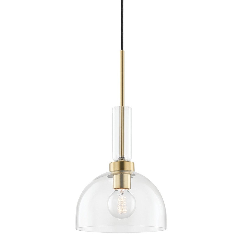 Mitzi H384701-AGB Tabitha One Light Pendant, Aged Brass