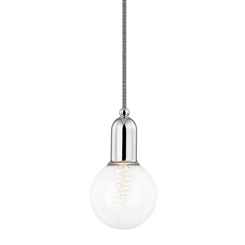Mitzi H419701-PN Bryce One Light Pendant, Polished Nickel