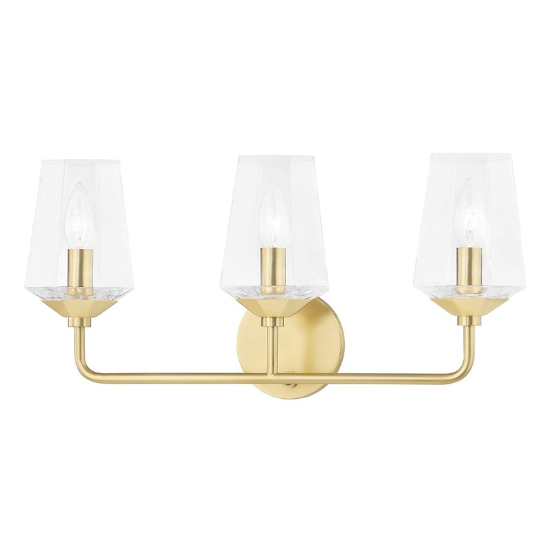 Mitzi H420303-AGB Kayla Three Light Bath Bracket, Aged Brass