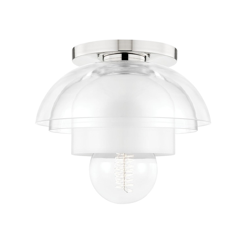 Mitzi H429601-PN Ruby One Light Flush Mount, Polished Nickel