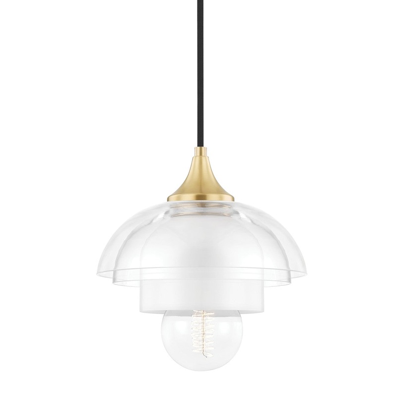 Mitzi H429701-AGB Ruby One Light Pendant, Aged Brass