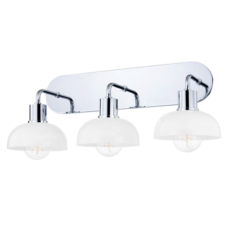 Mitzi H107303-PC Kyla Three Light Bath Bracket, Polished Chrome