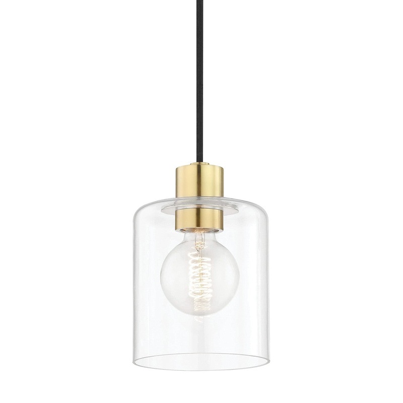 Mitzi H108701-AGB Neko One Light Pendant, Aged Brass