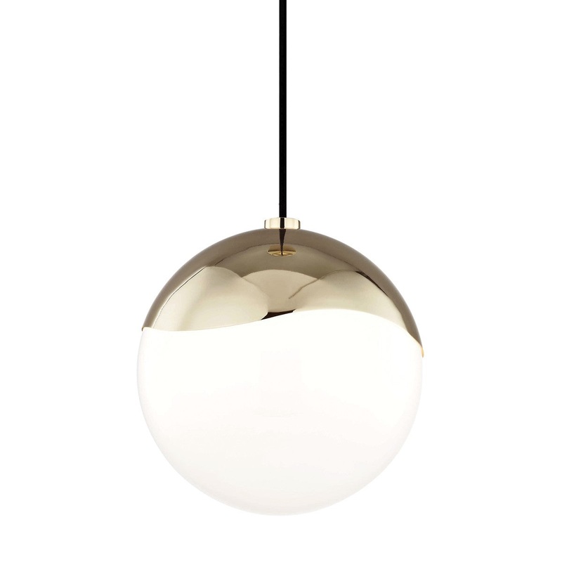 Mitzi H125701L-PB Ella One Light Pendant, Polished Brass