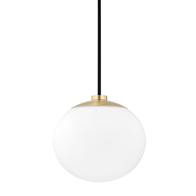 Mitzi H134701-AGB Estee One Light Pendant, Aged Brass