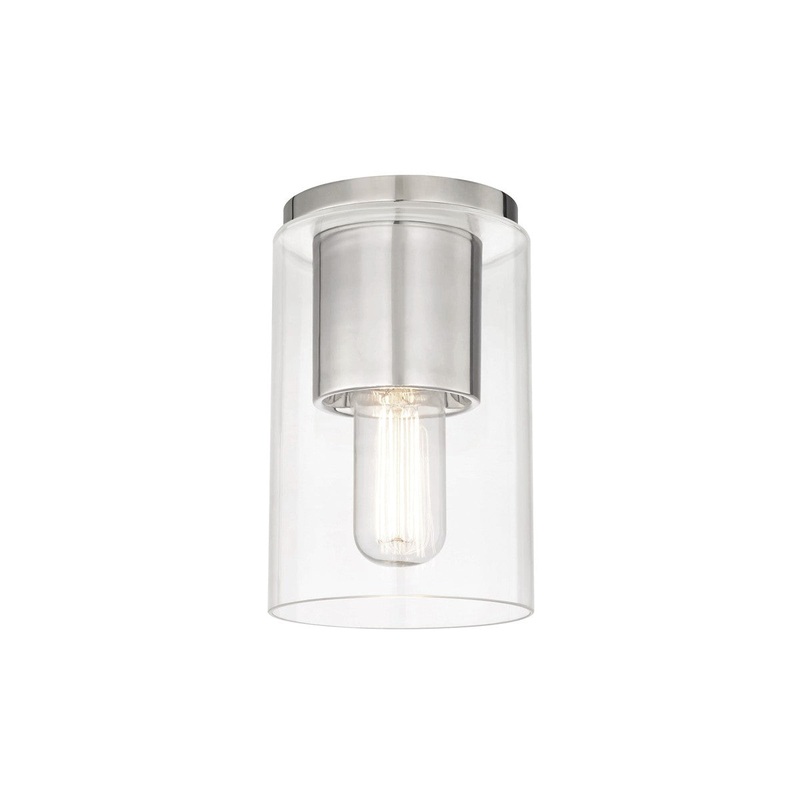 Mitzi H135501-PN Lula One Light Flush Mount, Polished Nickel