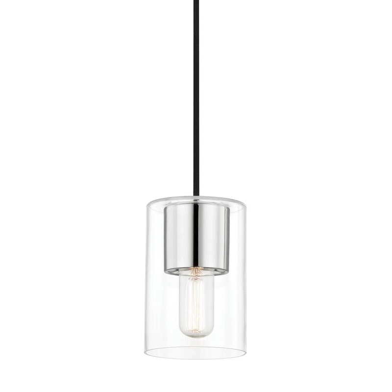 Mitzi H135701-PN Lula One Light Pendant, Polished Nickel