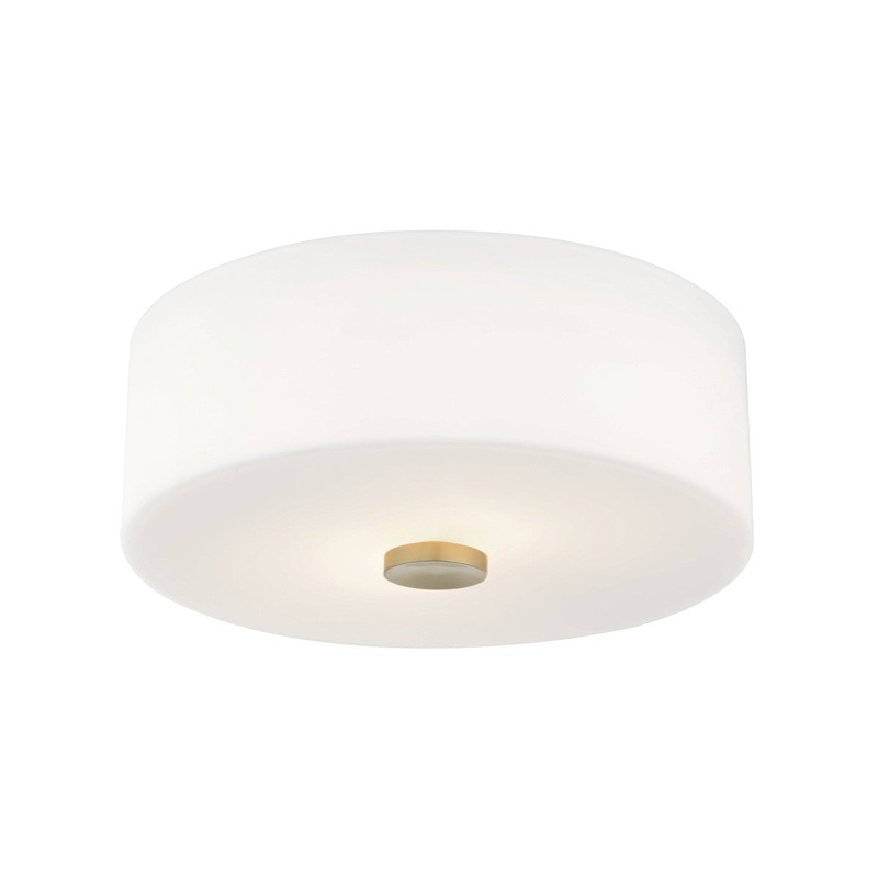 Mitzi H146502-AGB Sophie Two Light Flush Mount, Aged Brass