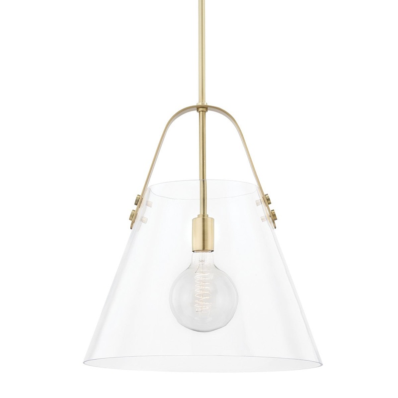 Mitzi H162701XL-AGB Karin One Light Pendant, Aged Brass
