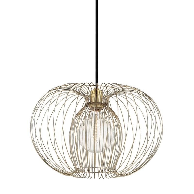 Mitzi H181701L-PB Jasmine One Light Pendant, Polished Brass