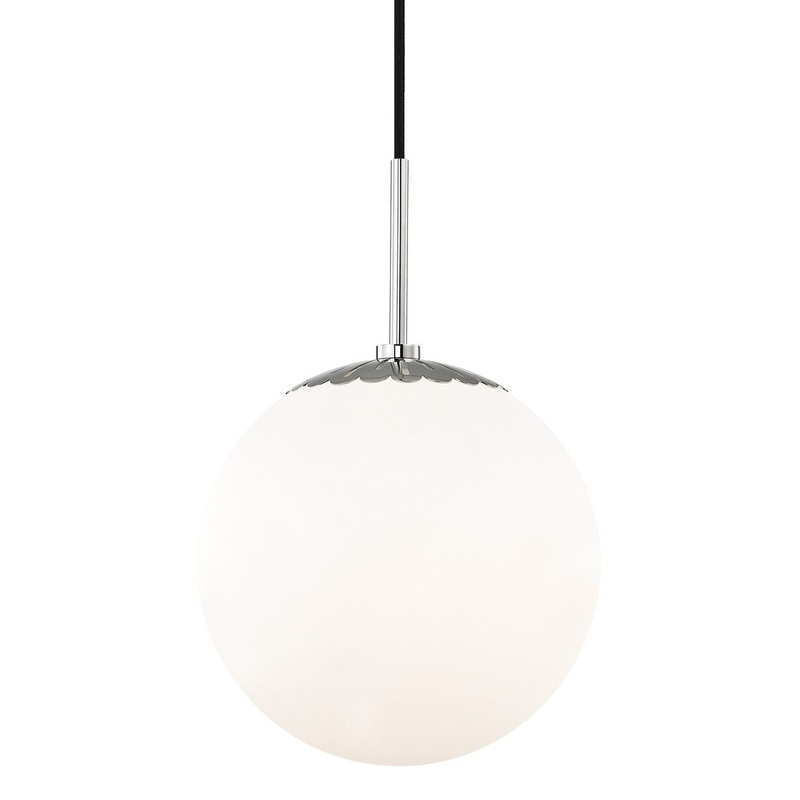 Mitzi H193701L-PN Paige One Light Pendant, Polished Nickel