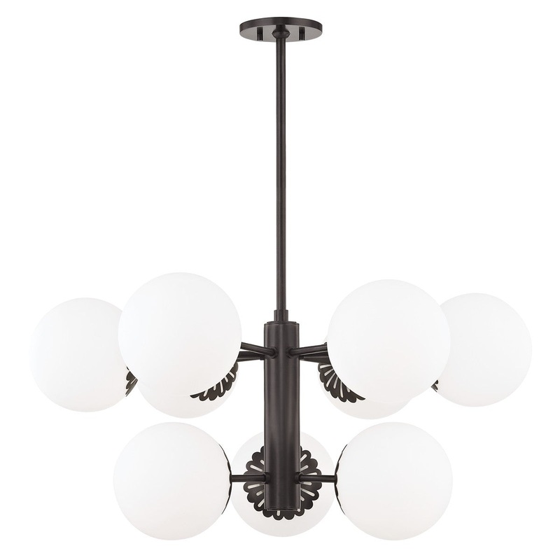 Mitzi H193809-OB Paige Nine Light Chandelier, Old Bronze